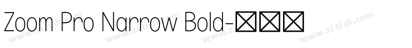 Zoom Pro Narrow Bold字体转换 Zoom Pro Narrow Bold字体转换